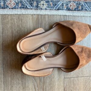 Target Brown Faux Suede Women's D’orsay Flats